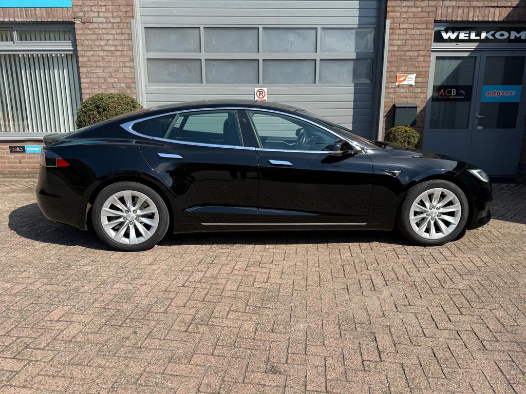 Tesla Model S 75 Business Economy Accu 97% In zeer nette sta, Auto's, Achterwielaandrijving, Gebruikt, Zwart, Zwart