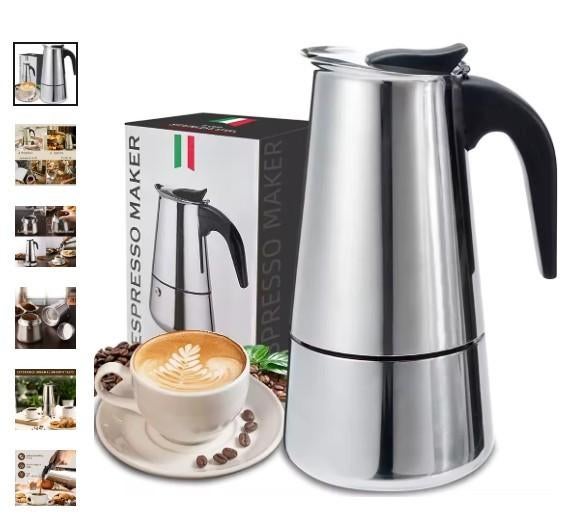 Espresso pot, percolator 9 cups 500ml, Espresso apparaat, Nieuw, Gemalen koffie, Ophalen of Verzenden