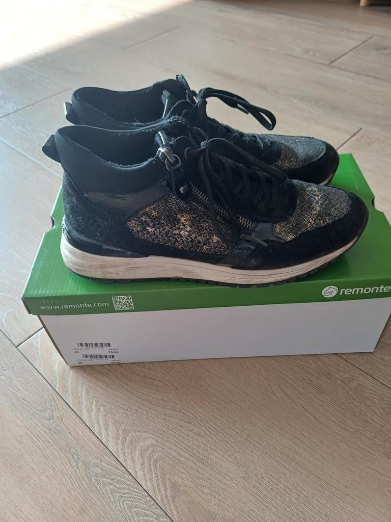 Sneakers Remonte maat 39, izgs, Ophalen of Verzenden, Zo goed als nieuw, Zwart, Sneakers of Gympen