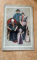 Spakenburg ilustratie familie in klederdracht, Ophalen of Verzenden, 1940 tot 1960, Ongelopen, Klederdracht