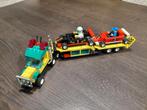 Lego system 6432 truck met oplegger 2 raceauto's, Kinderen en Baby's, Speelgoed | Duplo en Lego, Ophalen of Verzenden, Gebruikt