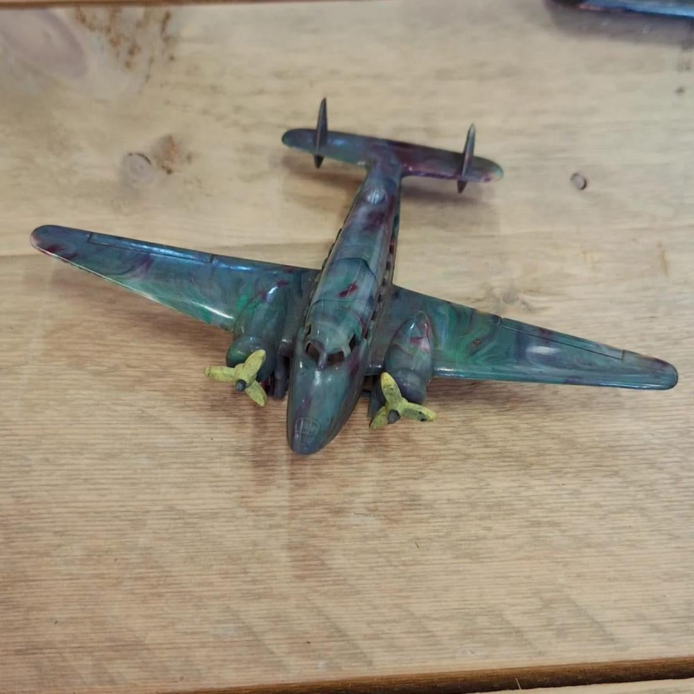 Antiek speelgoedvliegtuigje, Dutch Dakota van Luxor Toys., Antiek en Kunst, Ophalen of Verzenden
