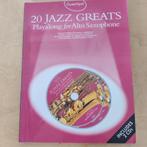 Bladmuziek voor alt saxofoon - 20 Jazz Greats (met 2 CD's), Muziek en Instrumenten, Bladmuziek, Saxofoon, Ophalen of Verzenden