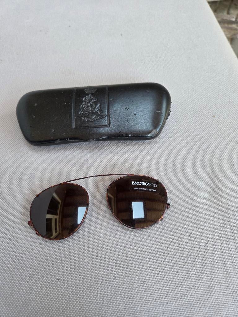dutch army clip on sunglasses luxottica, Verzenden, Zo goed als nieuw, Zonnebril, Overige merken