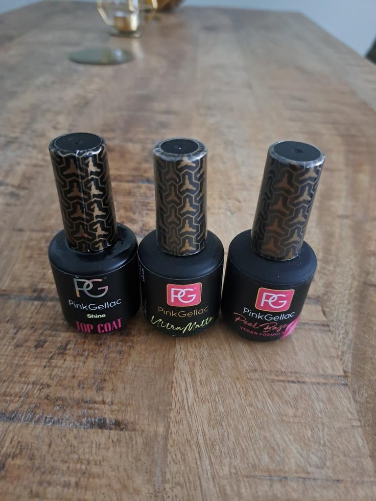 Pink Gellac – Base- en topcoat, Ophalen of Verzenden, Zo goed als nieuw, Overige kleuren, Handen en Nagels