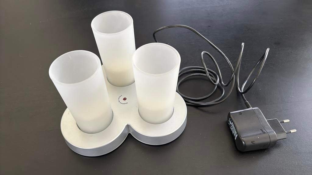 Oplaadbare kaarsen/ kandelaars, Ophalen, Zo goed als nieuw, Overige materialen, Minder dan 25 cm