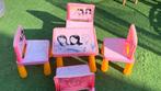 K3 Kindertafeltije met 4 stoeltes, Ophalen, Meer dan 50 stukjes, Gebruikt, 2 tot 4 jaar