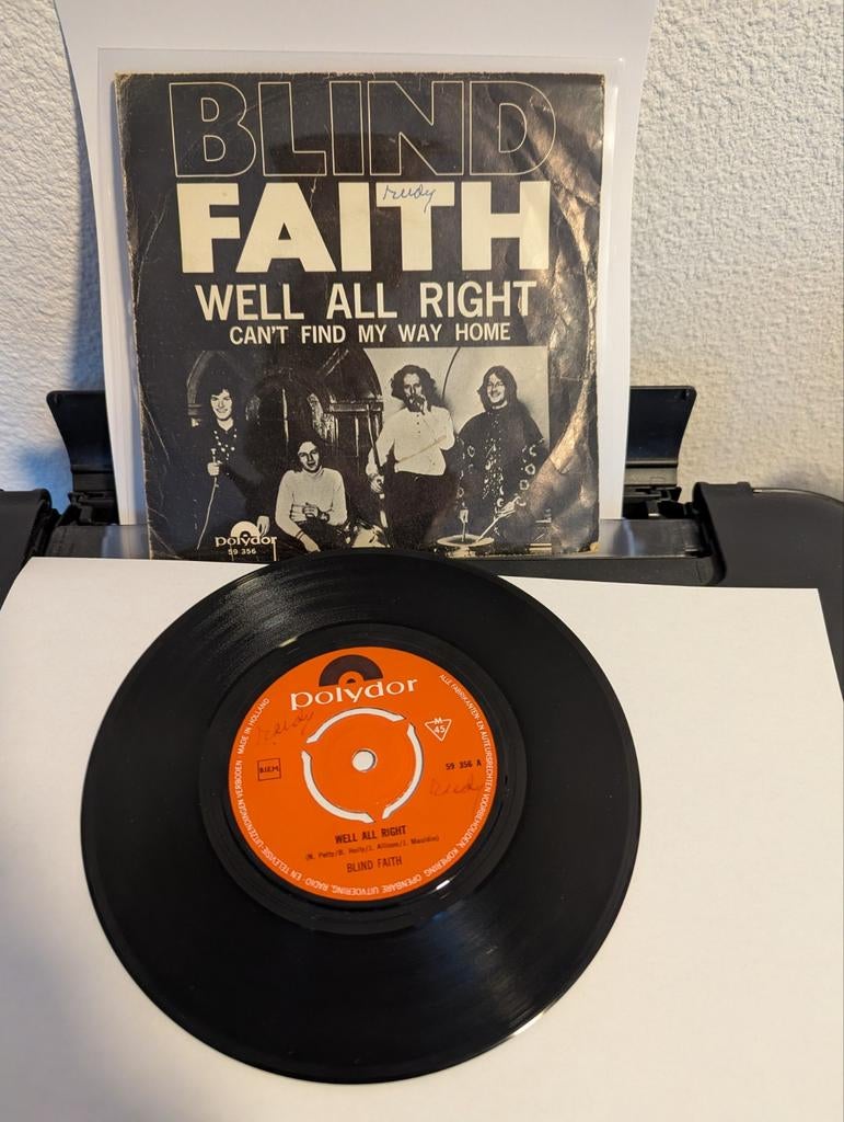 Blind Faith - Well all right ( vinyl single), Cd's en Dvd's, Vinyl | Hiphop en Rap, Ophalen of Verzenden, 2000 tot heden, Gebruikt