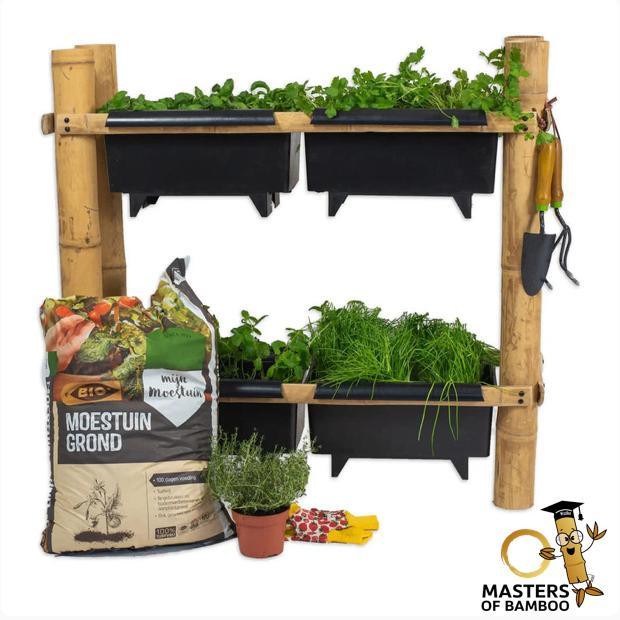 moestuinbak, kweekbak, kweektafel van bamboe € 69,95!, Tuin en Terras, Bloembakken en Plantenbakken, Nieuw, Overige materialen