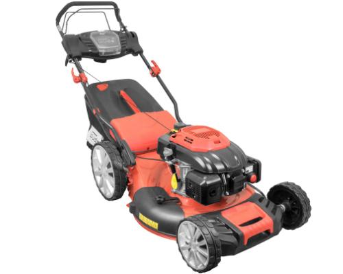 Sterke benzinemaaier 4,8 Pk, mulchen, zijuitworp aandrijving, Tuin en Terras, Grasmaaiers, Versnellingen, Nieuw, Ophalen of Verzenden