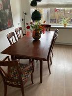 Gratis eethoek met 6 stoelen - Degelijk en stevig, Huis en Inrichting, Tafels | Eettafels, Ophalen, Gebruikt, 50 tot 100 cm, Vijf personen of meer