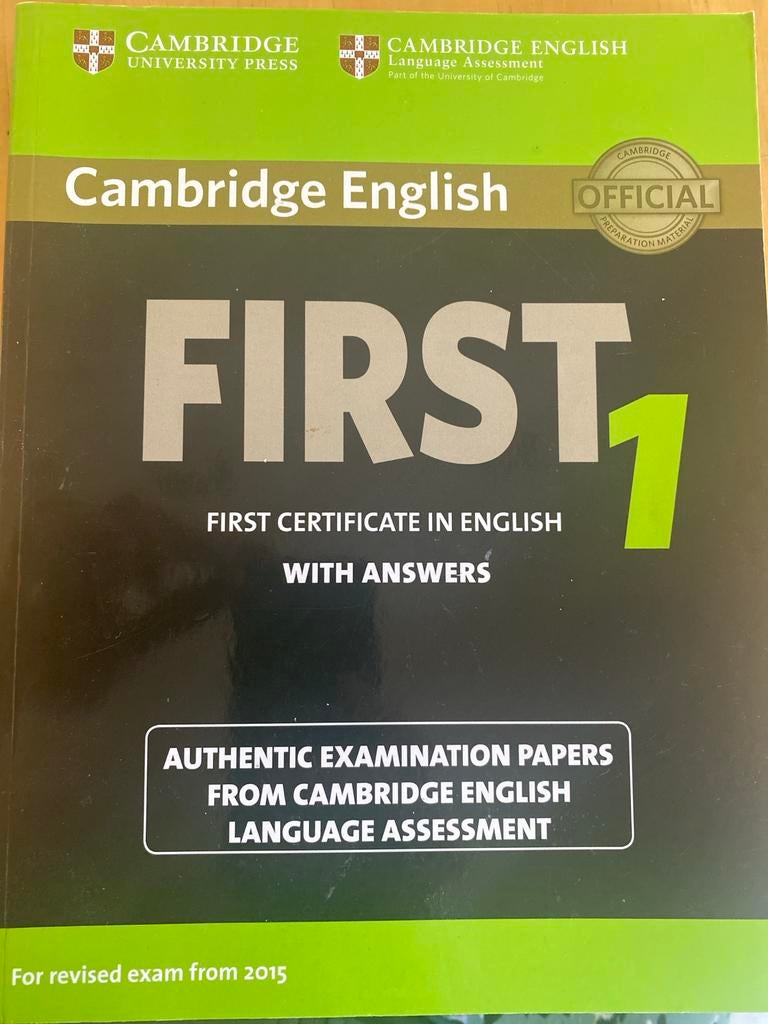 Cambridge English First 1 - With Answers, Boeken, Ophalen of Verzenden, Zo goed als nieuw, Non-fictie