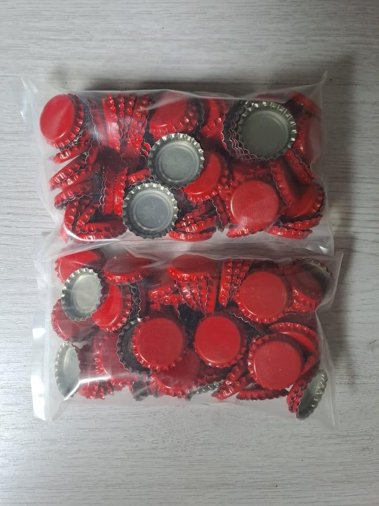 Kroonkurken - bierdoppen nieuw 26 mm rood, Ophalen of Verzenden, Nieuw