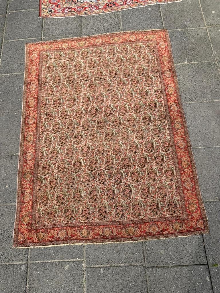 Antiek Perzisch Tapijt Senneh ( Carpet / Rug ) 188 x 135 cm, Gebruikt, Wol, Ophalen of Verzenden, NA