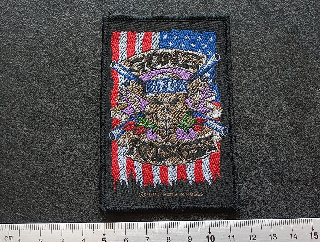 Guns N' Roses zeer mooie skull + flag 2007 patch 20, Verzenden, Nieuw, Kleding
