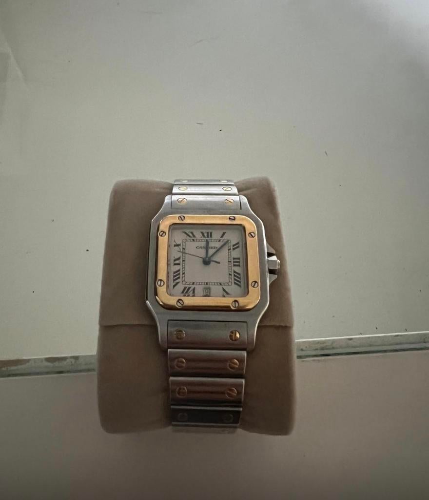 Cartier Santos Galbée Horloge - Staal & Goud, Gebruikt, Polshorloge, Ophalen, Overige merken