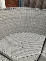 Loungeset 240x240cm met nette kussens en 2 tafels, Gebruikt, Meer dan 8 zitplaatsen, Ophalen of Verzenden, Loungeset
