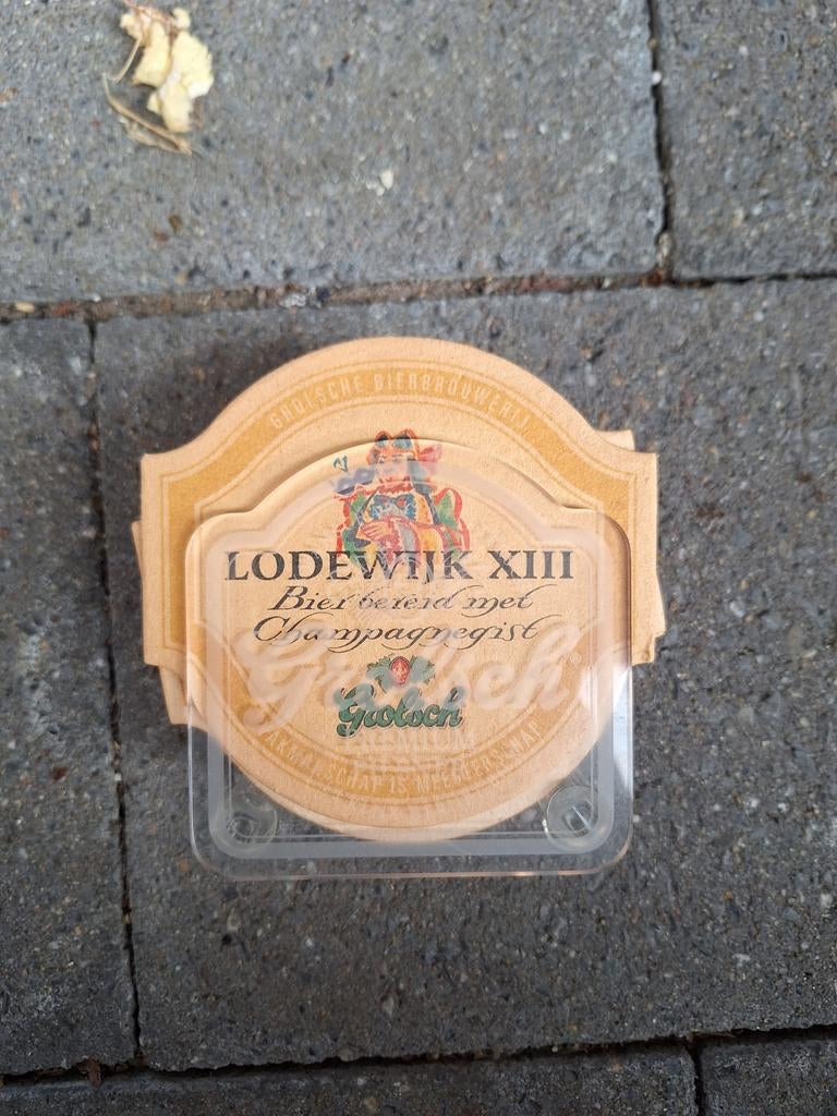 Grolsch bierviltjes met houder - Lodewijk XIII, Ophalen of Verzenden