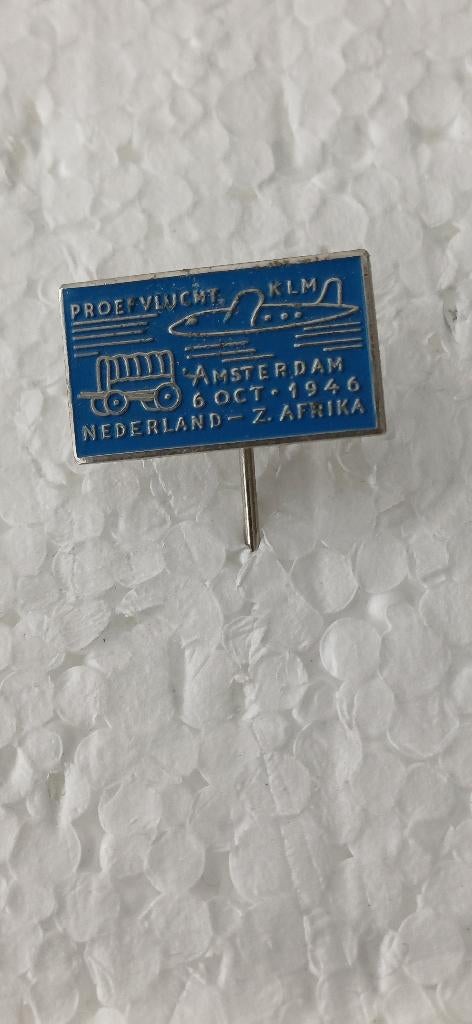 KLM 1e proefvlucht A'dam - Zuid Afrika 1946, Ophalen of Verzenden, Zo goed als nieuw, Kaart, Foto of Prent