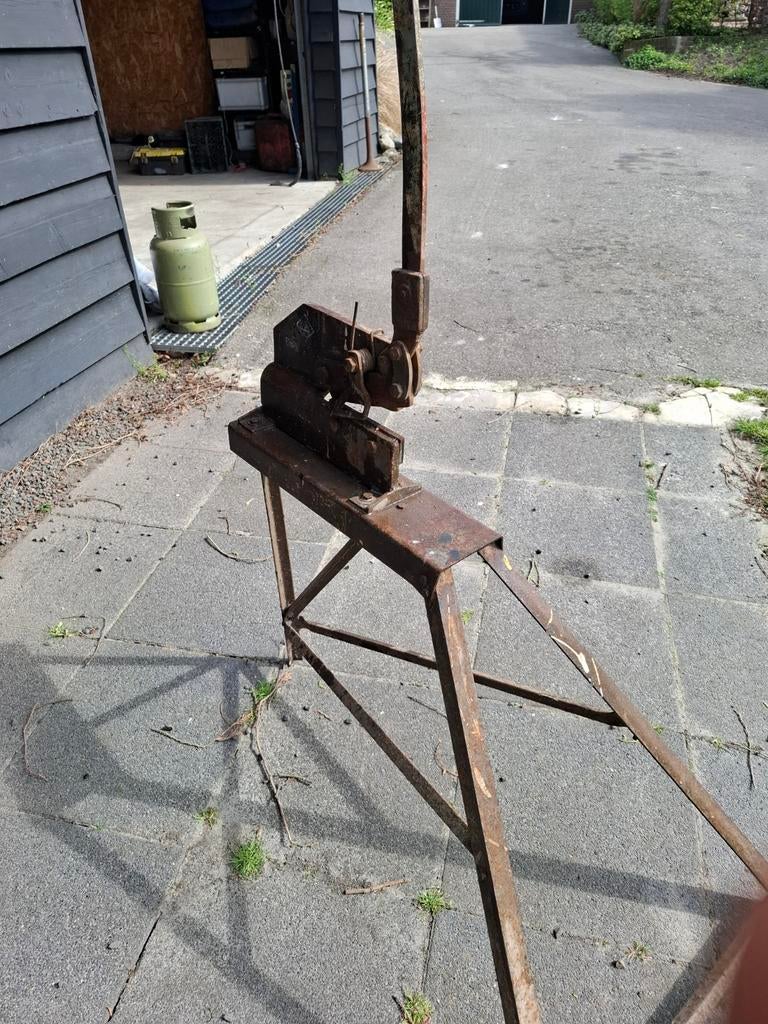 Gebruikte plaatschaar op standaard, Ophalen, Gebruikt