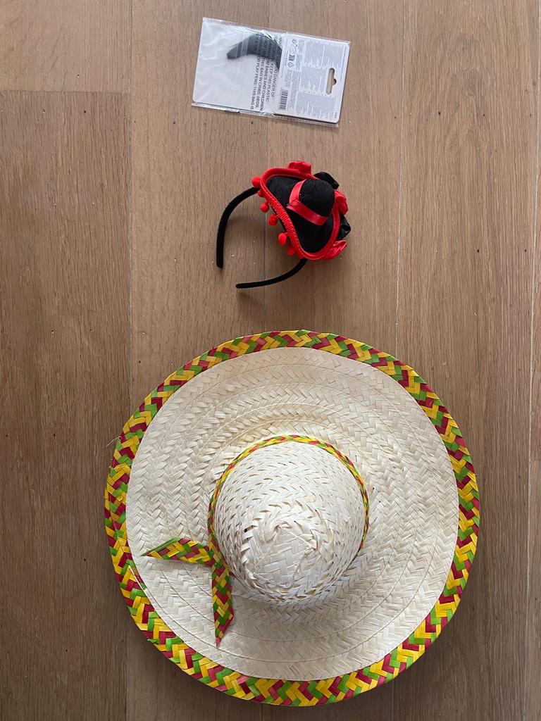 Sombrero en mexicaanse snor, Ophalen of Verzenden, Nieuw