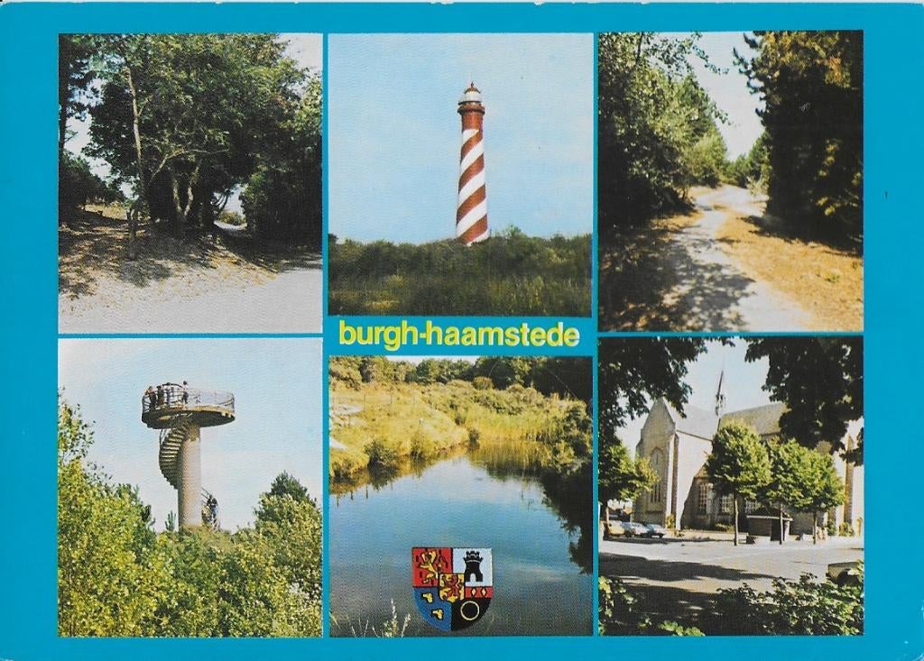 Burgh - haamstede gelopen ansichtkaart (a701), Ophalen of Verzenden, 1960 tot 1980, Gelopen