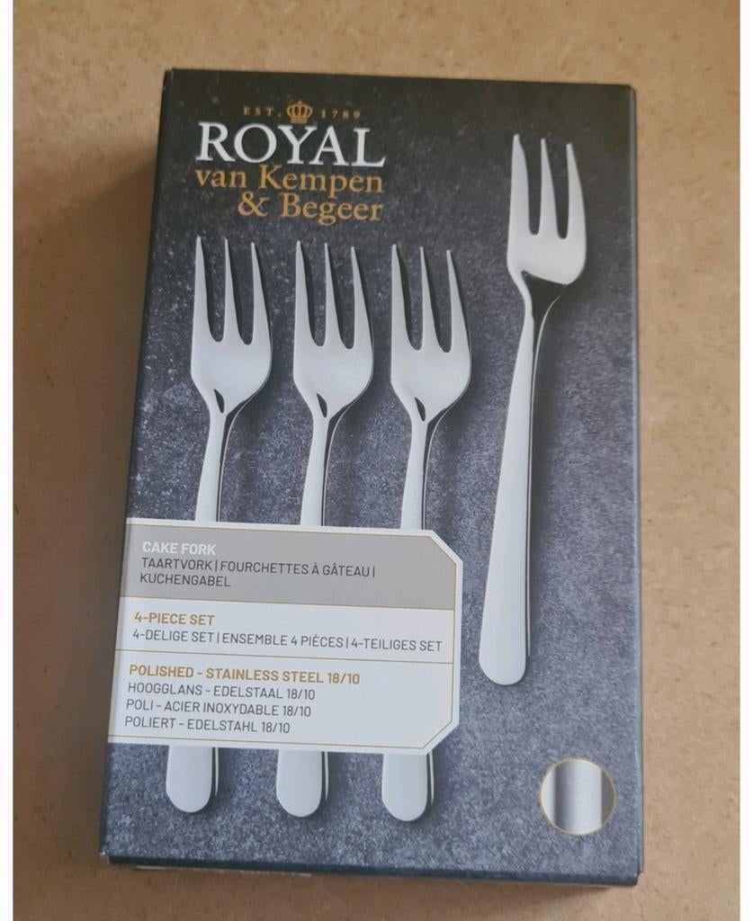 Ah royal van kempen en begeer bestek taartvorkjes vorkjes, Nieuw, Ophalen of Verzenden, Rvs of Chroom, Vaatwasserbestendig