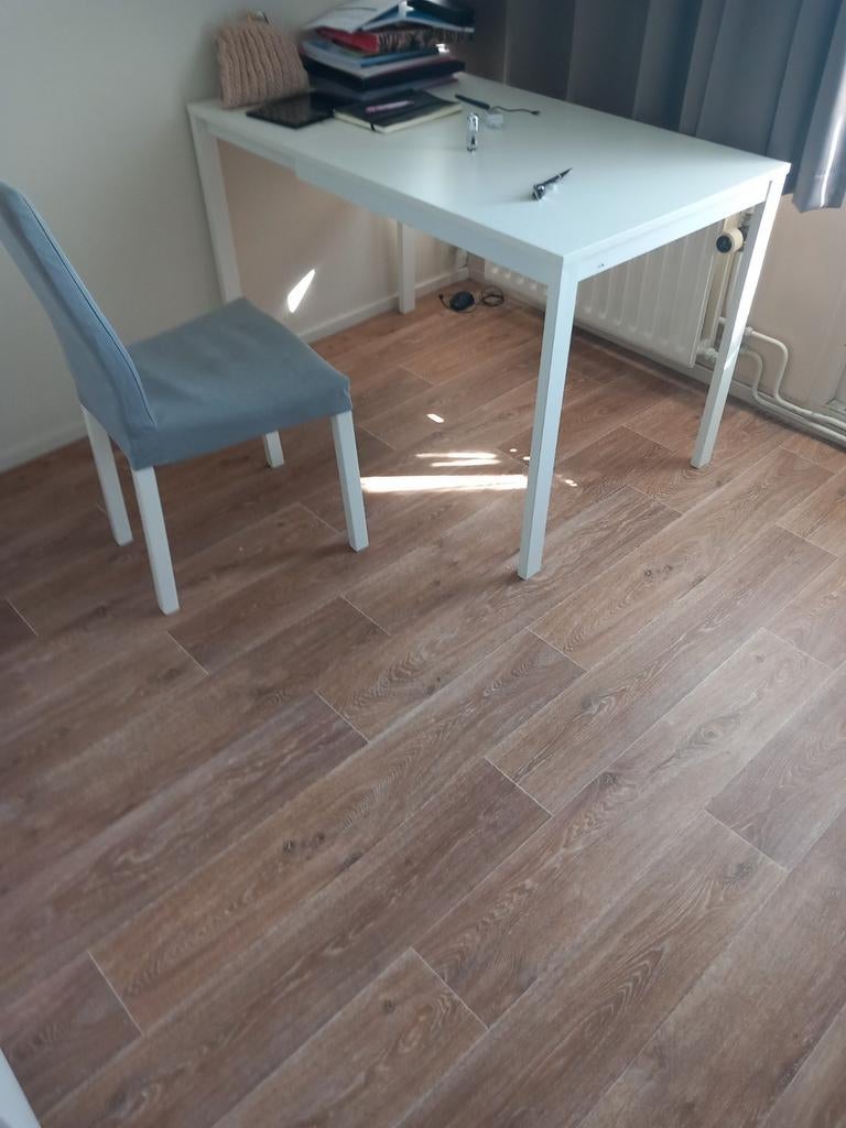 Eettafel met twee stoelen, Ophalen of Verzenden, Gebruikt, 75 m² of meer, Laminaat