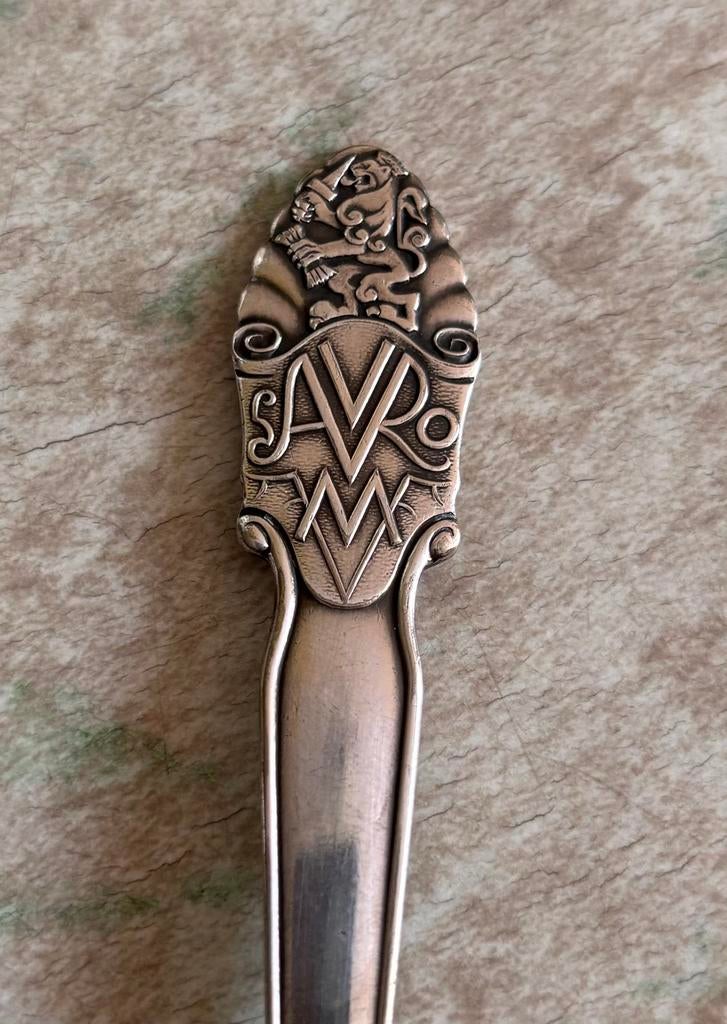 Zilveren AVRO-lepel uit 1934, Ophalen of Verzenden