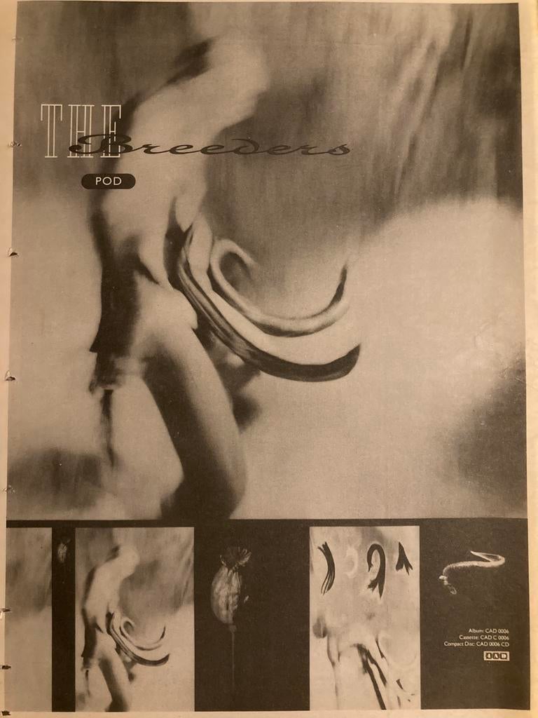 THE BREEDERS Pod release A3 advertentie, Ophalen of Verzenden, Zo goed als nieuw