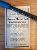 Bidprentje gouden gewonden medaille, Verzamelen, Militaria | Tweede Wereldoorlog, Ophalen of Verzenden, Landmacht, Duitsland, Overige typen