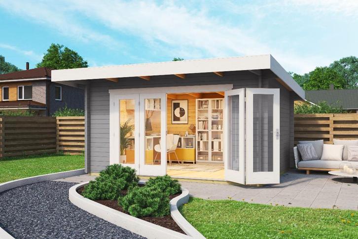 Blokhut 44mm: Sussex 1 + Bifold Door 2600X1957, Hobby en Vrije tijd, Overige Hobby en Vrije tijd, Nieuw, Verzenden