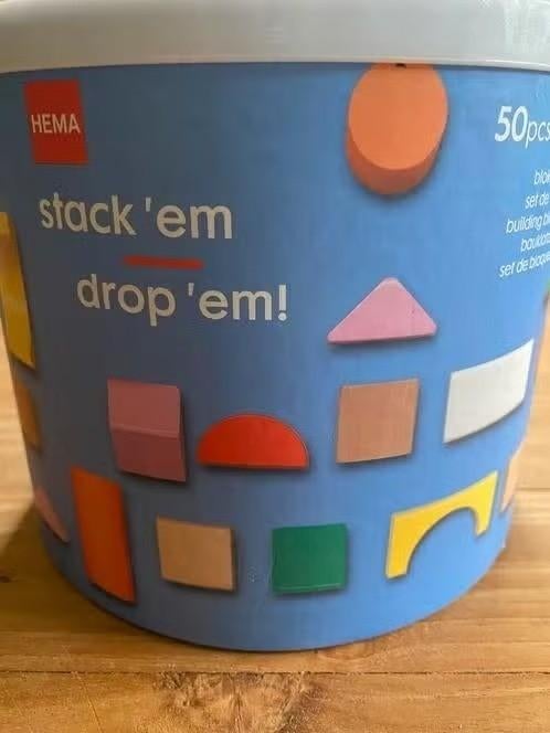 Houten blokken/ vormendoos - hema, Kinderen en Baby's, Speelgoed | Houten speelgoed, Ophalen of Verzenden, Zo goed als nieuw
