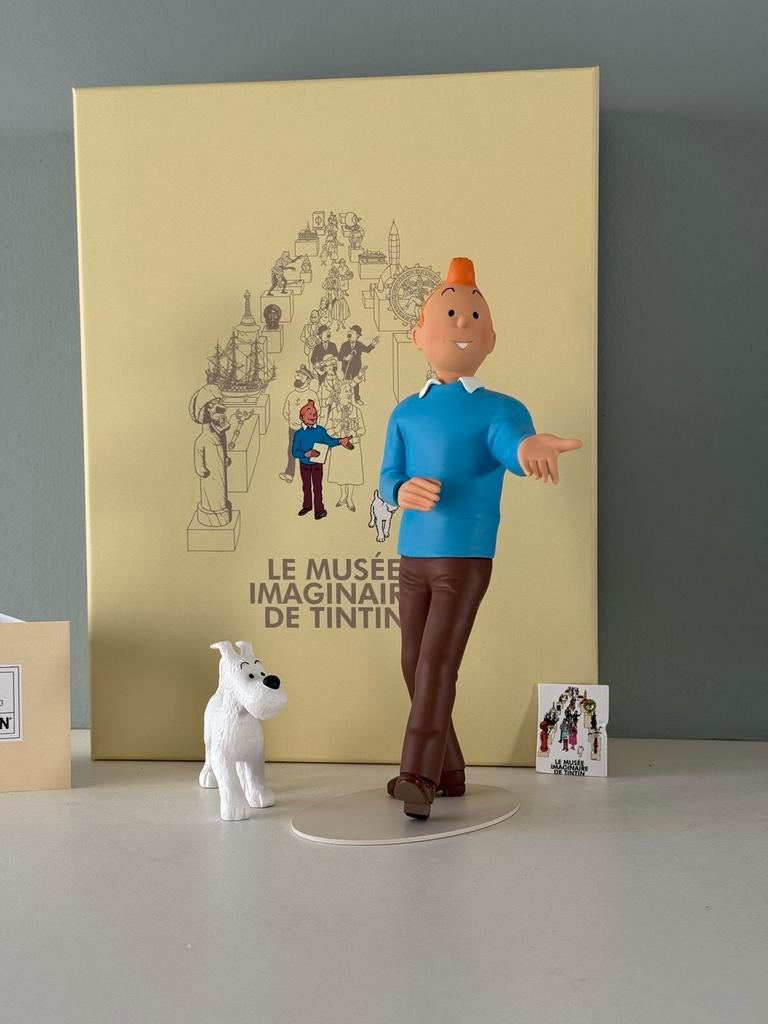 Kuifje en Snowy - Herge - Moulinsart - Denkbeeldig museum, Ophalen of Verzenden, Kuifje, Zo goed als nieuw, Beeldje of Figuurtje
