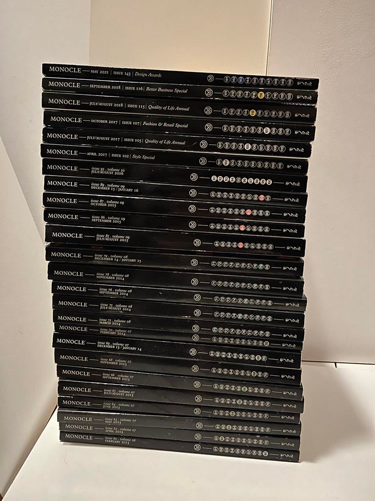 Monocle Magazine Collectie (2013-2021) - 24 nummers, Ophalen, Gelezen, Overige typen