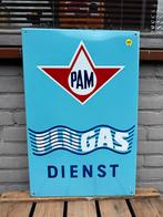 Vintage PAM Gas Dienst Emaille Reclamebord, Ophalen