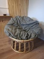 Vintage bamboe papasan stoel met kussen, Ophalen