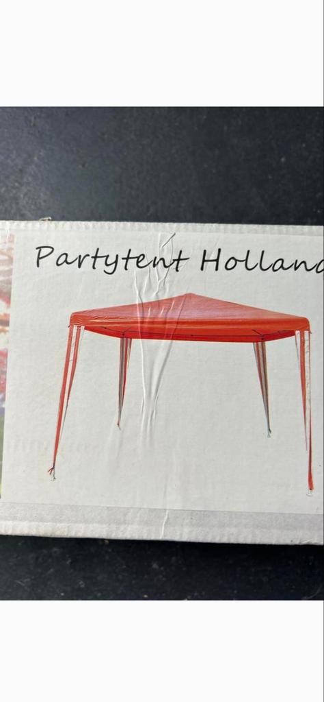 Partytent Holland Oranje 275x275cm, Tuin en Terras, Partytenten, Partytent, Minder dan 4 meter, Nieuw, 2 meter of meer