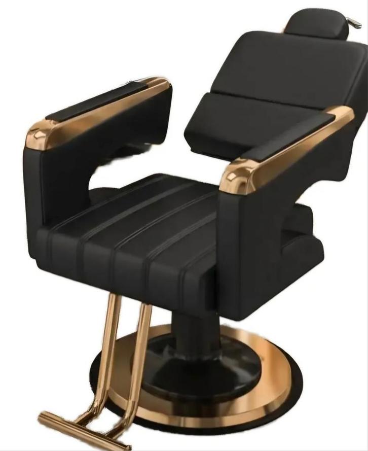 IN PRIJS VERLAAGD! Kapperstoel goud zwart NIEUW in doos, Huis en Inrichting, Bureaustoelen, Nieuw, Zwart, Ophalen of Verzenden