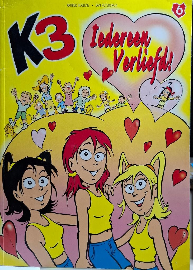 K3 stripboek studio 100 6 Iedereen verliefd, Eén stripboek, Ophalen of Verzenden, Gelezen