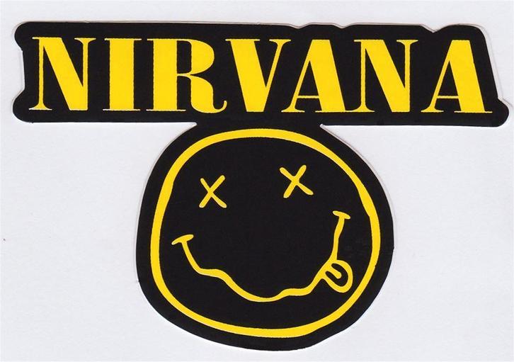 Nirvana sticker #1, Verzamelen, Muziek, Artiesten en Beroemdheden, Nieuw, Foto of Kaart, Ophalen of Verzenden