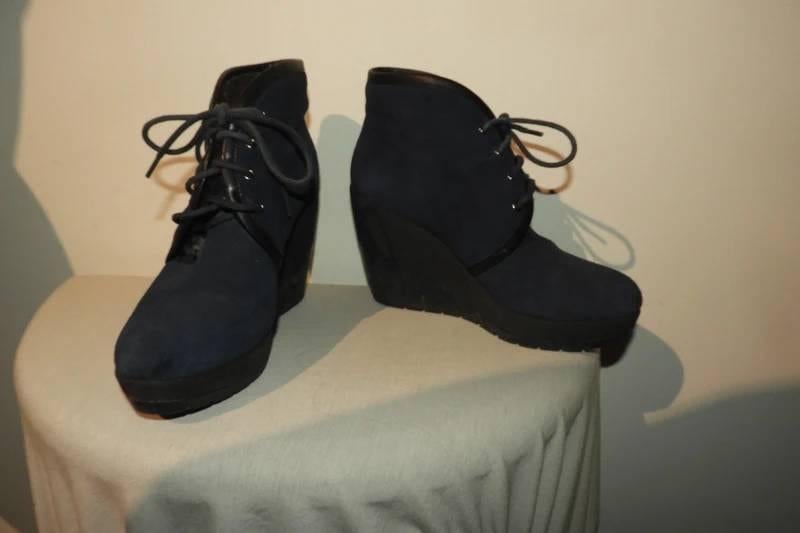 United Nude gevoerde warme enkel laars sleehak blauw 38, Lage of Enkellaarzen, United nude, Gedragen, Verzenden