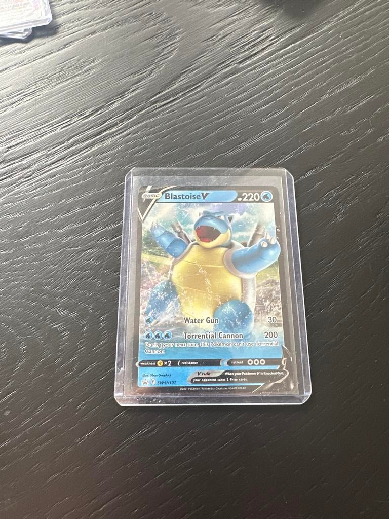 Blastoise V Pokémon Kaart SWSH101 - Zo goed als nieuw, Ophalen of Verzenden, Zo goed als nieuw, Losse kaart