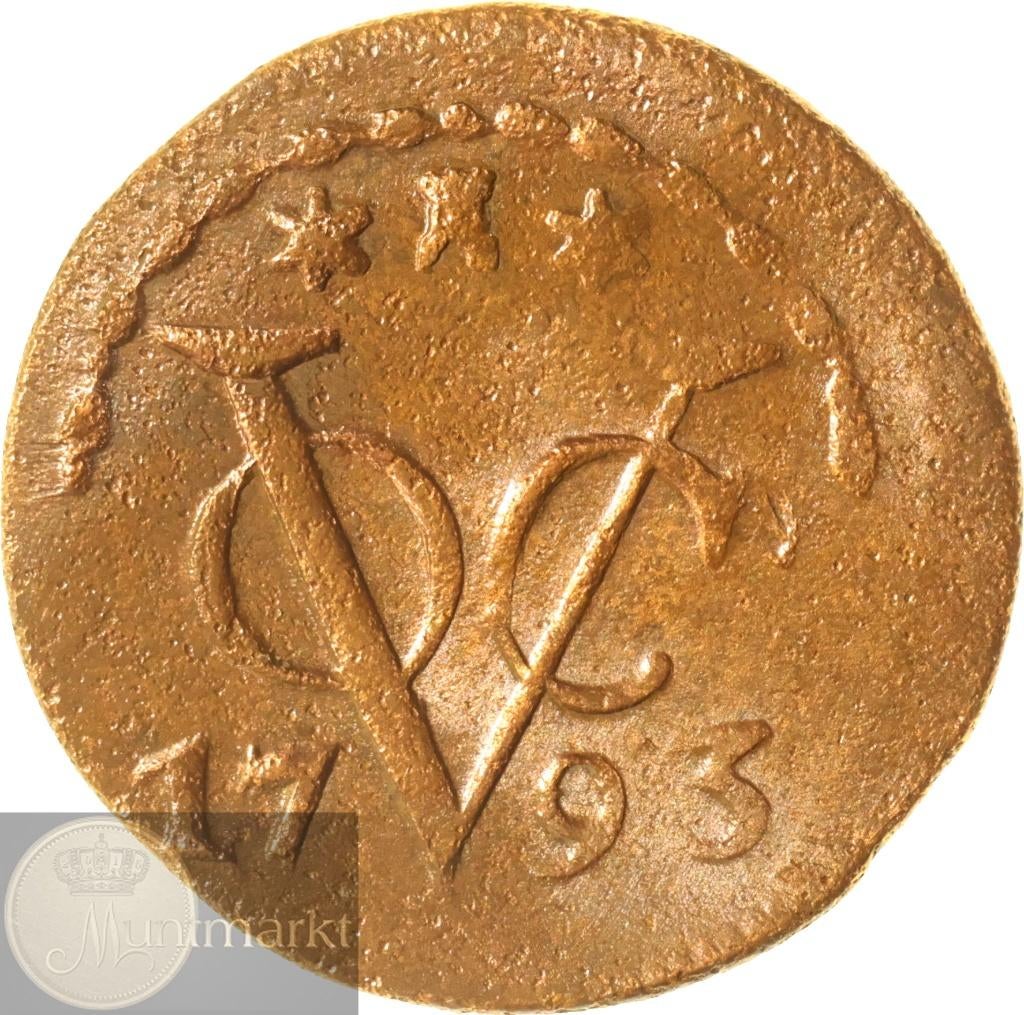 V.O.C. - Zeeland - Duit 1793 - ZELDZAAM, Ophalen of Verzenden, Vóór koninkrijk, Overige waardes, Losse munt