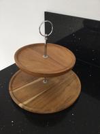 Taartstandaard houten etagère taartplateau, Ophalen of Verzenden, Zo goed als nieuw