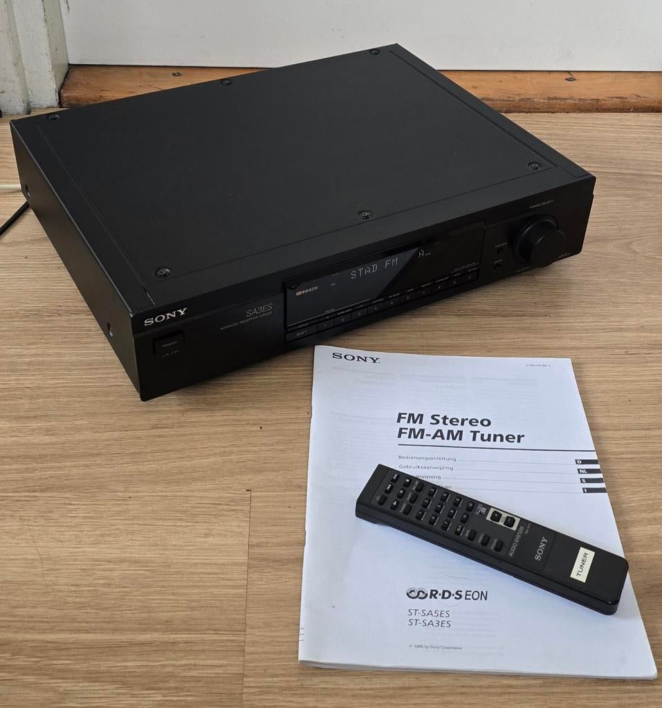 Sony ST-SA3ES FM Stereo FM-AM Tuner met afstandsbediening, Ophalen of Verzenden, Zo goed als nieuw, Analoog
