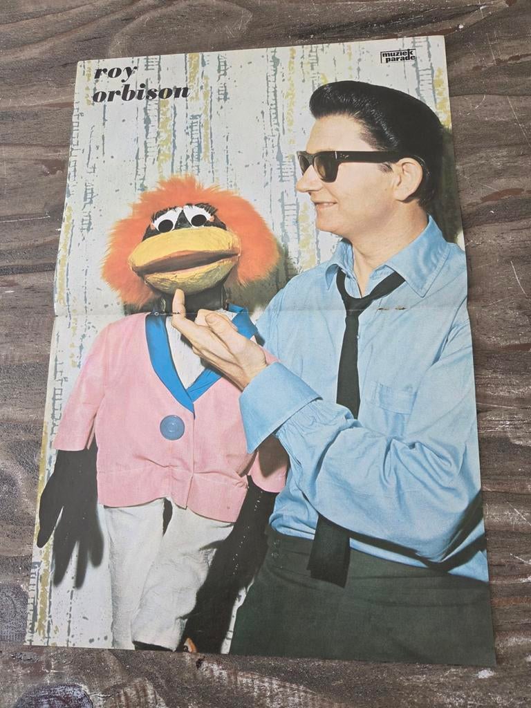 Poster van vroeger: Roy Orbison - Muziek Parade, Verzamelen, Ophalen of Verzenden, A1 t/m A3