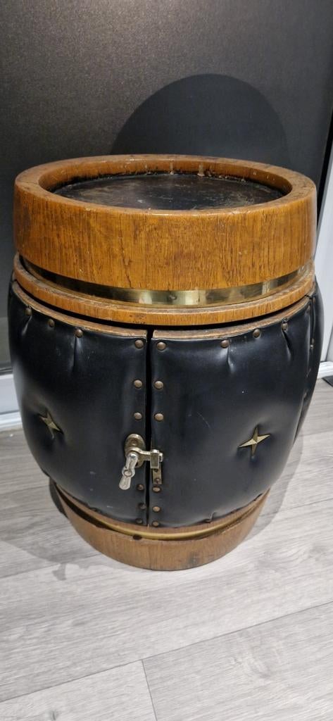 Unieke drankton/wijnvat als kastje, Minder dan 50 cm, Gebruikt, Vintage, Ophalen of Verzenden