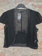 Zwart Bolero Jasje met Pailletten en Strik, Maat 38/40 (M), Zwart, Nieuw, Ophalen of Verzenden