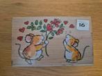 Penny Black muisjes nr 16, Hobby en Vrije tijd, Stempelen, Ophalen of Verzenden, Gebruikt, Houten stempel